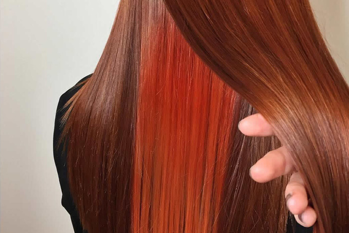 4. "Blue and Orange Peekaboo Highlights" - wide 5